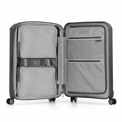 Traveler's Choice Pagosa Hardshell Expandable Luggage with Spinner Wheels, Gray, 27-Inch Medium - color: Gray, size: 27-Inch Medium
