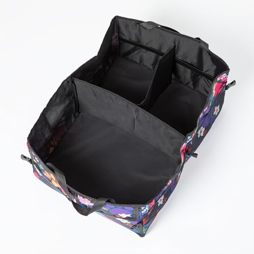 GreaterGood Collapsible Paw Print Car Trunk Organizer with 6 Pockets Truck SUV and Sedan Caddy With Compartment Vehicle Storage Container (Garden of Paws) - color: Garden of Paws