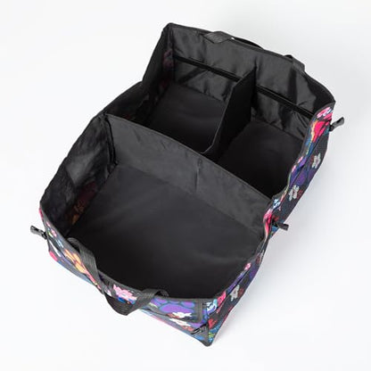 GreaterGood Collapsible Paw Print Car Trunk Organizer with 6 Pockets Truck SUV and Sedan Caddy With Compartment Vehicle Storage Container (Garden of Paws) - color: Garden of Paws