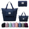 Large Capacity Foldable Travel Bag, Expandable lightweight Carry on Bag, Dry with Wet Separation Spor Duffel Bags (Dark Blue) - color: Dark Blue