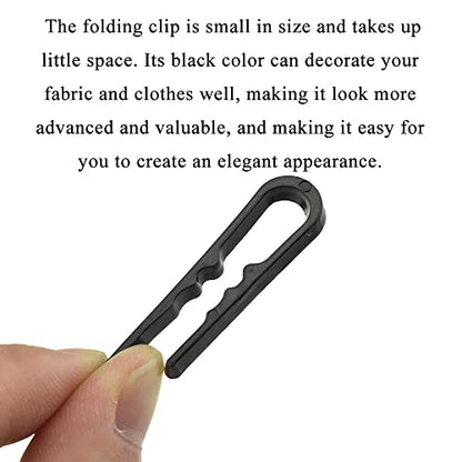 HAHIYO 2inch/50mm 120Pcs Black Plastic U Shape Alligator Clip, Clothespin Fabric Clip Garment Shirt Folding Clip with Teeth for Sewing Room Folding Sock Tie Pant Securing Fabric to Comic Book Board - size: Black - 2.0 inches - 120 Count - With Teeth