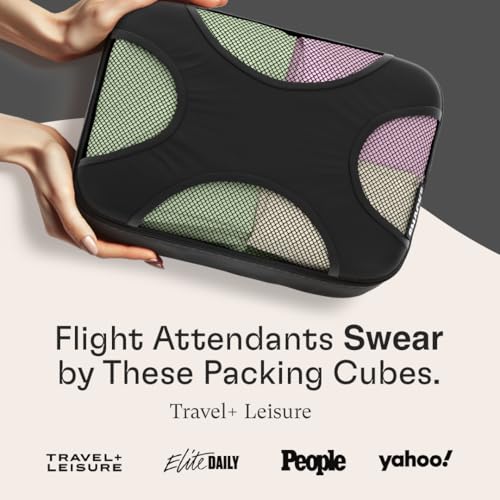 Shacke Packing Cubes for Travel 6 Set - Premium Luggage Organizer Bags - Versatile Travel Organizer for Women and Men - Optimized Packing Bags - Travel Essentials