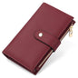 yiijay Womens Wallet RFID Blocking Leather Trifold Clutch Wallet Credit Card Holder Ladies Travel Wallet Purse with Pen Holder - color: 1Wine Red