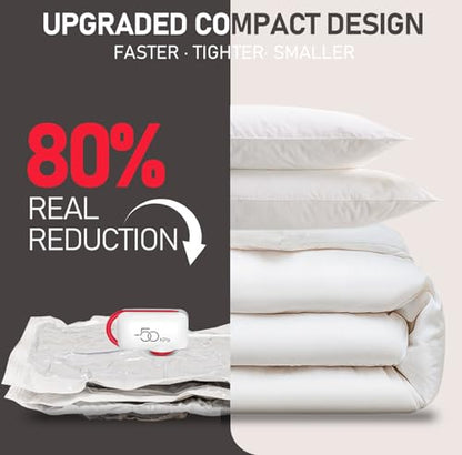 Vacbird 20 Pack Vacuum Storage Bags with Electric Pump - Space-Saving Compression Bags for Travel, Luggage & Suitcase Organization - style: 20 combo bags + electric pump