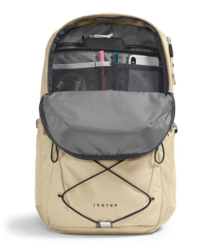 The North Face Women's Jester Everyday Laptop Backpack - Commuter Travel Bag, Laptop Sleeve, Water-Repellent, Gravel/TNF Black, One Size - color: Gravel/Tnf Black