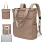 GOLF SUPAGS Convertible Laptop Backpack for Women Casual Daypack Notebook Tote Bag for Work College Travel Leisure (Champagne) - color: Champagne-n