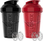 VELOMIX -2 Pack- 20 oz Protein Shaker Bottles for Protein Mixes - 2x Wire Whisk | Leak Proof Shaker Cups for Protein Shakes and Pre Workout | Protein Shaker Bottle Pack (A3) Black/Red - color: A3) Black / Red