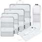 BAGAIL 6 Set Ultralight Compression Packing Cubes Packing Organizer for Travel Accessories Luggage Suitcase Backpack - color: White40D, style: Mesh Pattern