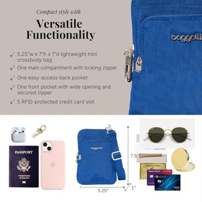 Baggallini Women's Securtex Anti-theft Activity Crossbody Bag - color: Lapis