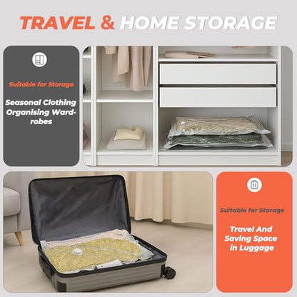 Vacbird 18 Pack Vacuum Storage Bags Set with Rechargeable Wireless Pump Large/Medium/Small Vacuum Seal Bags for Clothing Travel and Home, Compression Packing for Comforters, Blankets and Bedding - size: 18 Pack Combo