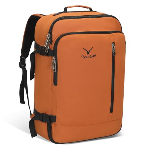 Hynes Eagle Carry on Backpack 38L Large Travel Backpack for Women Flight Approved Weekender Bag Laptop Backpack Men 15 inches Bronze - color: Bronze