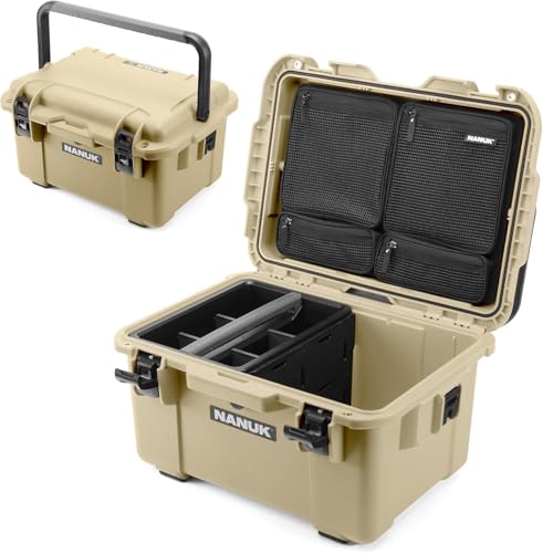NANUK Trail 35 – 38.8 L (10.2-Gallon) Waterproof Gear Case – Modular Cargo Case for Camping, Fishing, Hunting & Outdoor Storage – Dustproof and Impact Resistant (22.0” x 15.9” x 11.6”) – Desert Tan - color: Desert Tan, size: Trail 35 (10.2-Gallon)