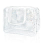 Holographic Star Transparent PVC Cosmetic Bag Clear Makeup Toiletry Carry Pouch Clear Travel Pouch Storage Bag for Vacation Bathroom and Organizing - color: Transparent
