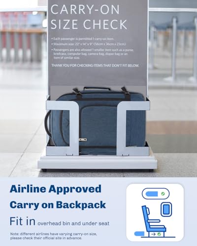 Hynes Eagle Travel Backpack 40L Flight Approved Carry on Backpack Men Large Cabin Weekender Laptop Backpack Women 15.6 inches - color: Blue 2024