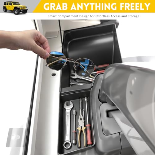 Rear Trunk Organizer for 2018-2023 Jeep Wrangler JL JLU 4XE 4 Door Accessories, Wheel Well Storage Bin Trunk Side Storage Box Cargo Tray for 18-23 Wrangler JL 4dr(Not for Gladiator/JK) - color: 18-23 JLU(2pcs Left+Right)