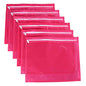 KRUM Single Saree Cover/Suit Packing 12 Piece Transparent Flower Cloth Packing Bag Organizer for Wardrobe Storage or Wedding Gifting ., Pink, 37 cm x 2 cm x 43 cm, Travel Accessories