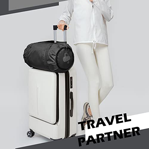 Foldable Sports Gym Duffel with Wet Dry Pocket, Ultralight Travel Carry on Bag, Overnight Weekender for Travel, Beach (Black) - color: Black
