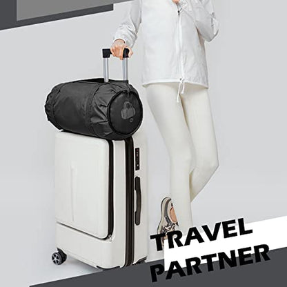 Foldable Sports Gym Duffel with Wet Dry Pocket, Ultralight Travel Carry on Bag, Overnight Weekender for Travel, Beach (Black) - color: Black