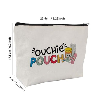 Medicine Storage Pouch with Diabetes, Medicines Bag, and Medical Supply Designs, White Canvas Zipper Cases, Multi-Use Functionality (Gift for Birthdays, Graduation, Christmas) (Style C) - style: Style C