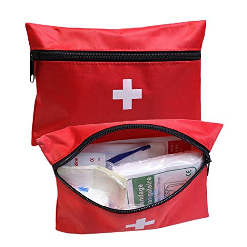 Mini First Aid Kit Empty, Travel Empty First Aid Kit Pouch Bag for Emergency at Home, Office, Car, Outdoors, Boat, Camping, Hiking(Bag Only) - size: 5.9 x 3.9 inch