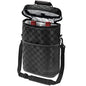 opux 2 Bottle Wine Carrier Tote, Insulated Leakproof Wine Cooler Bag, Wine Travel Bag Tote for Picnic BYOB Beach, Portable Wine Bottle Carrying Case, Gift for Wine Lover Women Men Christmas - color: Checkered Black