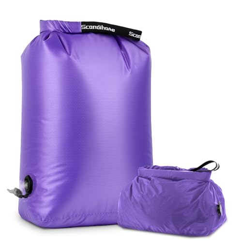 Travel Compression Laundry Bag for Dirty Clothes, Pump-Free Vacuum Space Saver Bag, Reusable Waterproof Wet Dry Bag, Travel Laundry Bag for Luggage, Packing, Suitcase (1 Pcs)（Purple, M) - color: Purple, size: 18.8" L * 13.6"W x 5"H