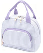 Lunch Bag Women Lunch Box for Women Adult Cute Insulated Lunch Bag Small Cooler Lunch Tote Bags for Work Picnic Travel (Purple Stripes) - color: Purple Stripes