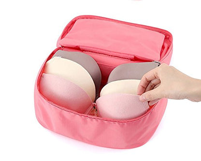 Vpang Portable Multi-Functional Socks Underwear Bra Organizer Case Travel Storage Bag Packing Cube Cosmetic Bag (Pink)