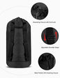 Dalykate Backpack Laundry Bag, Laundry Backpack with Shoulder Straps and Mesh Pocket Nylon Clothes Hamper Bag with Drawstring Closure - color: Black-1