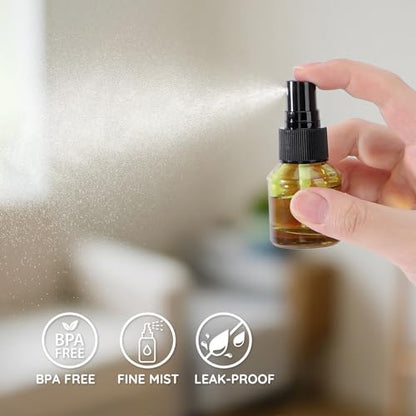 Segbeauty 6pcs 0.5oz Empty Small Travel Spray Bottle for Hair, Refillable Mini Glass Spray Bottles for Perfume, 15ml Green Fine Mist Atomizer Cologne Travel Bottle Sprayer, Liquid Containers Bottles - size: 0.5 fl oz