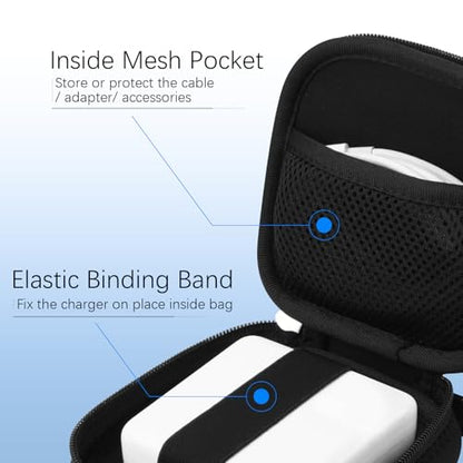 CM Small Travel Carrying Storage Organizer Bag Case Pouch compatible with MagSafe Power Adapter, Laptop Accessories Cables, Cords, USB Drives, Earphones