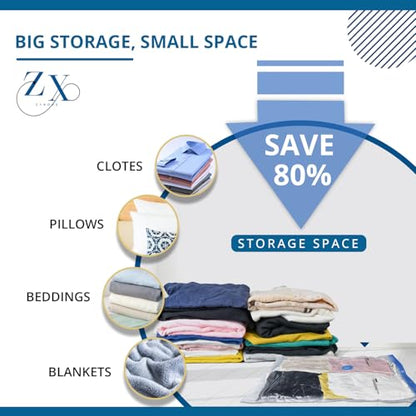 Vacuum Storage Seal Bags-Jumbo Vacuum Packing Bags with Pump for Travel, Clothes, Bedding & Blankets-Reusable Compression Travel Vacuum Bag Set | Luggage Space Saver Bags (10m) - size: 10m