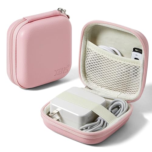 Charger Case for Macbook, Portable Tech Electronic Organizer Bag, Small Travel Storage Pouch for Laptop Accessories, MacBook Power Adapter, Charging Cords, USB Drives, Power Bank (Pink, M) - color: Pink, size: M