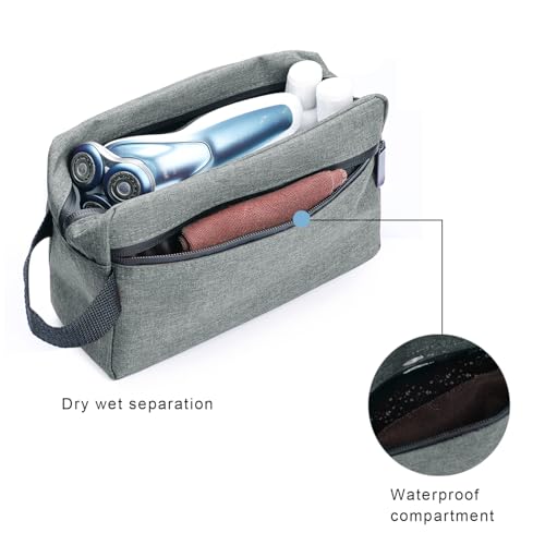 Etercycle Toiletry Bag for Men, Portable Travel Toiletry Organizer Bag,Shaving Bag for Toiletries Accessories (Deep gray) - color: Deep gray