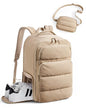 BAGSMART 35L Travel Backpack Women, 17.3 Inch Carry On Backpack Flight Approved, Personal Item Backpack Travel Bag, Water Resistant Casual Daypack, Desert - color: Desert