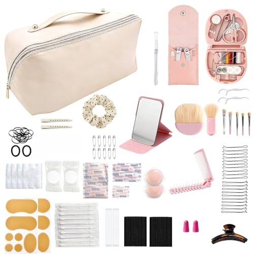80+ Piece Wedding Emergency Kit for Brides Ultimate Wedding Essentials and Bridal Shower Gifts Portable Cosmetic Case for Travel and Stuff