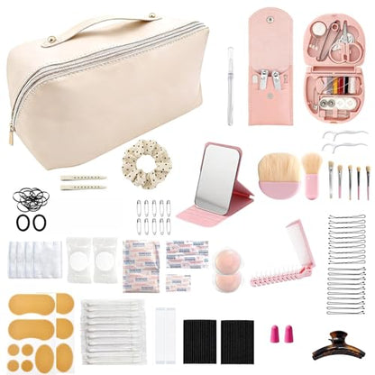 80+ Piece Wedding Emergency Kit for Brides Ultimate Wedding Essentials and Bridal Shower Gifts Portable Cosmetic Case for Travel and Stuff