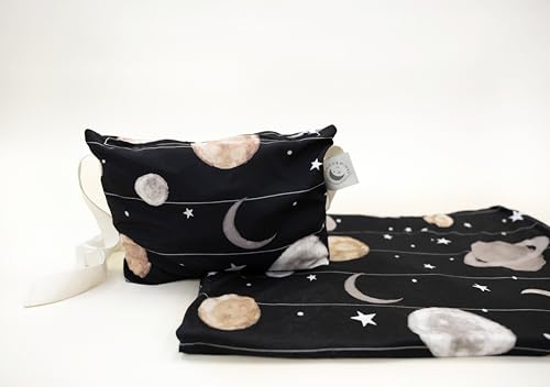 Beddy's Kids Travel Blanket for Airplane or Car, Packable with Portable Carrying Case Bag, Super Soft & Cozy Dual-Sided Lightweight Blanket, Perfect for Travelers, Road Trips and Camping - color: Black