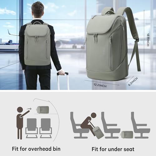 BANGE Commute backpack can hold 15.6 inch laptop,Flight approved carry on backpack for men and woman - color: Grey