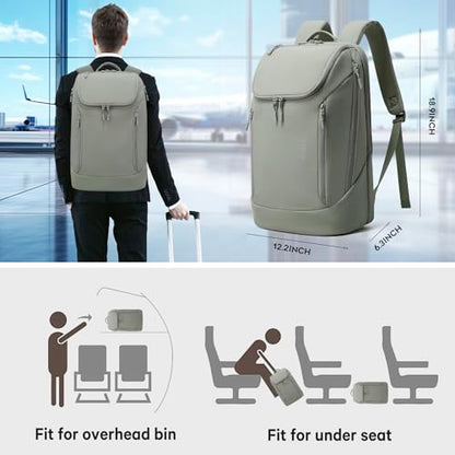 BANGE Commute backpack can hold 15.6 inch laptop,Flight approved carry on backpack for men and woman - color: Grey