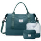 Weekender Bags for Women,Travel Duffle Overnight Bag with Shoe Compartment,Personal Item Carry On Bag,Peacock Blue,Extra Large,3 Pcs Set - color: A-Peacock Blue-3Pcs-0022, size: Extra Large