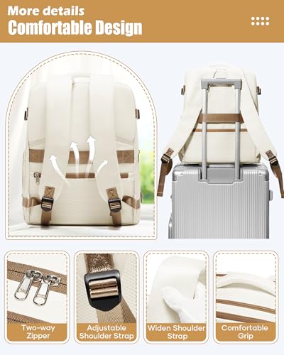 Vacuum Backpack Travel with Pump,Vacuum Sealed Backpack,Travel Backpack with Vacuum System,40x30x20 Airbag Travel,Laptop Vacpack Backpacks Bag Airline Flight Approved,Beige - color: A12-beige Brown-with Pump