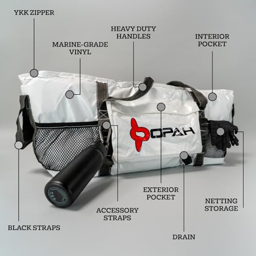 Opah Gear Fathom 3 Insulated Fish Kill Cooler Bag for Rockfish, 32' L x 12' W x 18' H, Heavy Duty, Marine-Grade Vinyl, UV Resistant, Camping & Fishing - style: Fathom 3 Fishing Cooler Bag – 52 Quart
