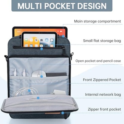 13.3-14 Inch Laptop Sleeve Bag, Padded Carrying Case for New MacBook Neo 13" (A18 Pro), MacBook Pro 14" M5/M4/M3/M2 14" /13", MacBook Air 13.6"/14" M5/M4/M3/M2 2026-2022, Surface Pro AI PC/9/8 13" - color: Blue, size: 13.3-14 Inch