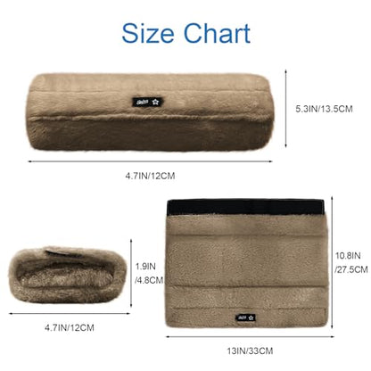 SPRING SEAON Wheelchair Armrest Covers 2 Pack Soft Memory Foam Wheelchair armrest Pads Wicking Washable for Office Transport Chair (Brown) - color: Brown
