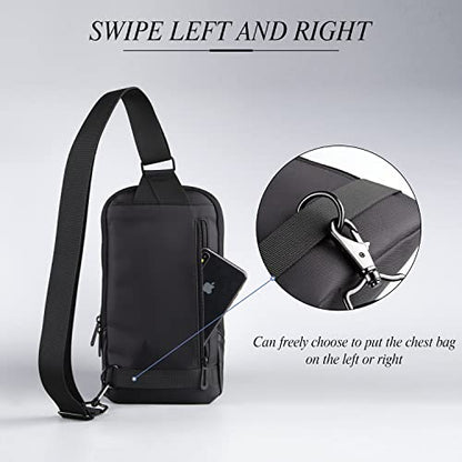 Kingsons Small Crossbody Bag Sling Bag for Men Women Waterproof Chest Pack with Anti Theft Pocket, Casual Daily Daypack Shoulder Bag for Running Travel Cycling Hiking - color: Ks3211
