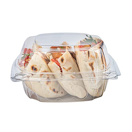 Restaurantware Thermo Tek 18.6 Ounce Clamshell Containers 100 Anti-Fog To Go Food Containers - Freezable Rectangle Clear Plastic Food Packaging Containers Disposable - size: 19 oz