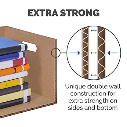 Bankers Box Small Classic Moving Box 15 Pack, Reinforced Handles, Tape-Free Assembly, Box with Lid, 15-in x 12-in x 10-in (7714209) - size: 15 Pack