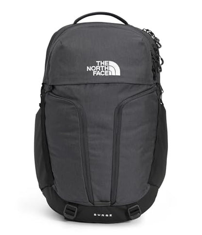 THE NORTH FACE Surge Commuter Laptop Backpack | Daypack With Water Repellent Finish, 16" Laptop Sleeve, Reflective Details - color: Asphalt Grey Light Heather/Tnf Black-npf, size: One Size