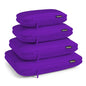 4 Piece Compression Packing Cubes for 3–7 Day Travel, Space Saving Travel Organizers with Breathable Mesh, Double-Zipper Packing Cubes for Carry-On & Suitcases (Lavender) - color: Lavender